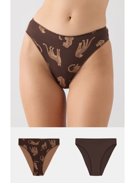 Fimelle TENCEL™ Modal Γυναικείο Ψηλόμεσο Brazil Σλιπ 2 τμχ