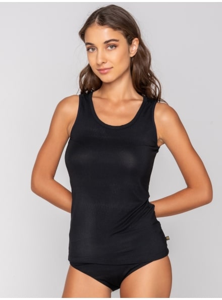 Γυναικείο Micro Touch Comfort αμάνικο τοπ Luna Μαύρο