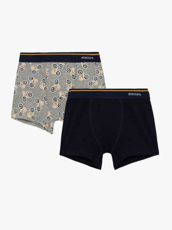 Παιδικά μπόξερ MINERVAKIA 2τμχ marine-grey – σετ δύο τεμαχίων