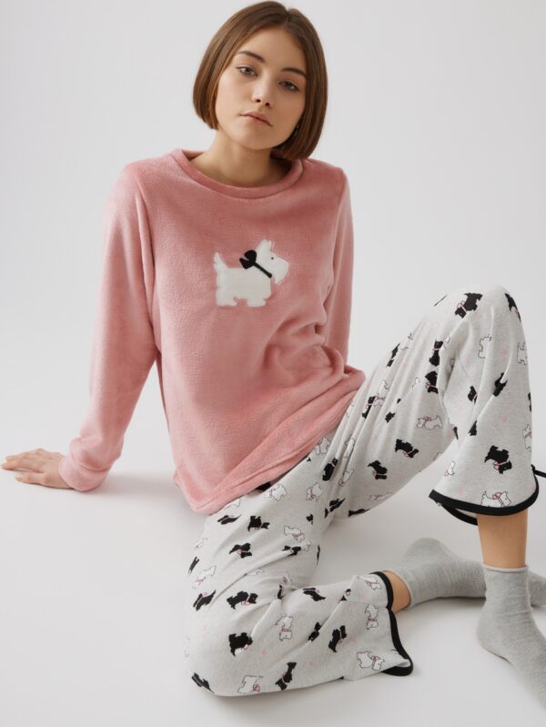 Terrier Fleece Top Γυναικεία Πυτζάμα Minerva