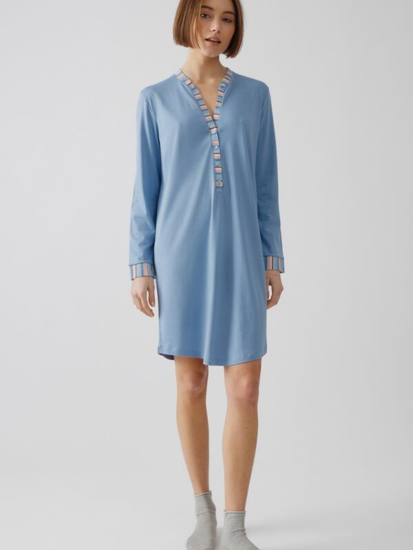 TENCEL™ Mo Γυναικεία Νυχτικιά Εγκυμοσύνης/ Θηλασμού με ριγέ πατιλέτα