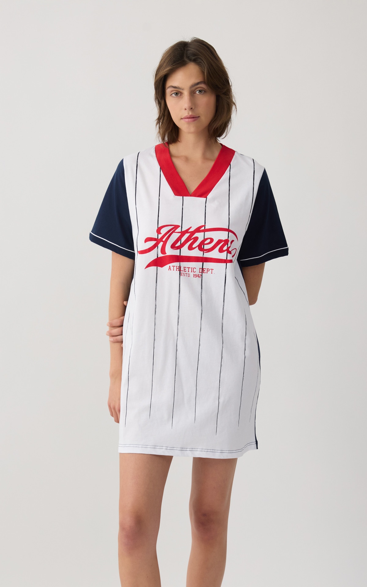Athens Γυναικείo Boyfriend T-shirt Dress MInerva
