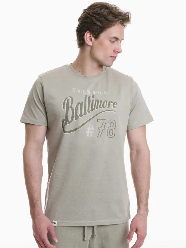 Ανδρικό T-Shirt Walk W5200-9 μπεζ Baltimore