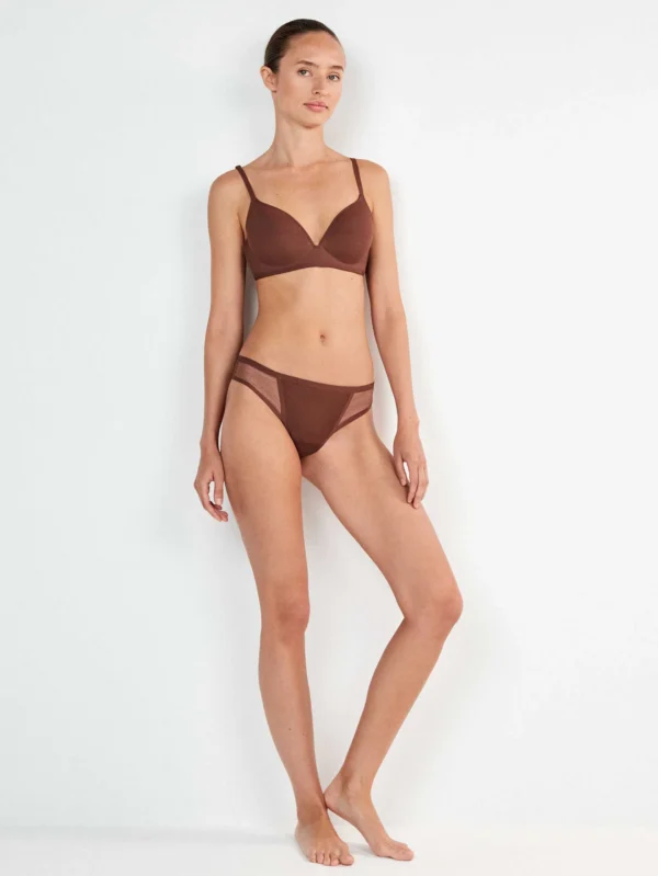 Σουτιέν Gisela 2/10202T Brown plumetti μπροστινή όψη