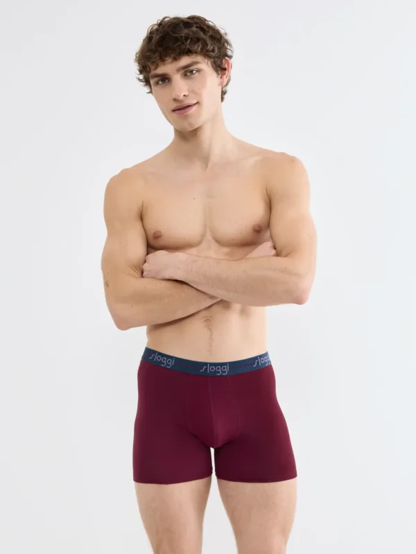 Sloggi Men Start Short 10206948-0033 μπορντό ανδρικό μπόξερ