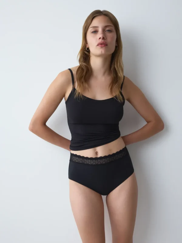 Γυναικείο σλιπ Triumph Feel Of Modal Midi 10214399 μαύρο