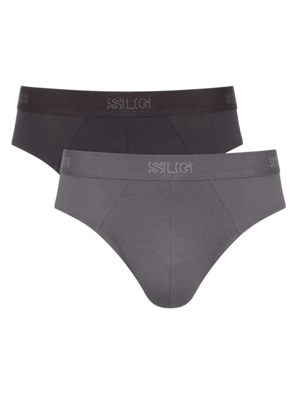 Ανδρικά σλιπ Sloggi Base Brief σετ δύο τεμαχίων σε ανθρακί και γκρι