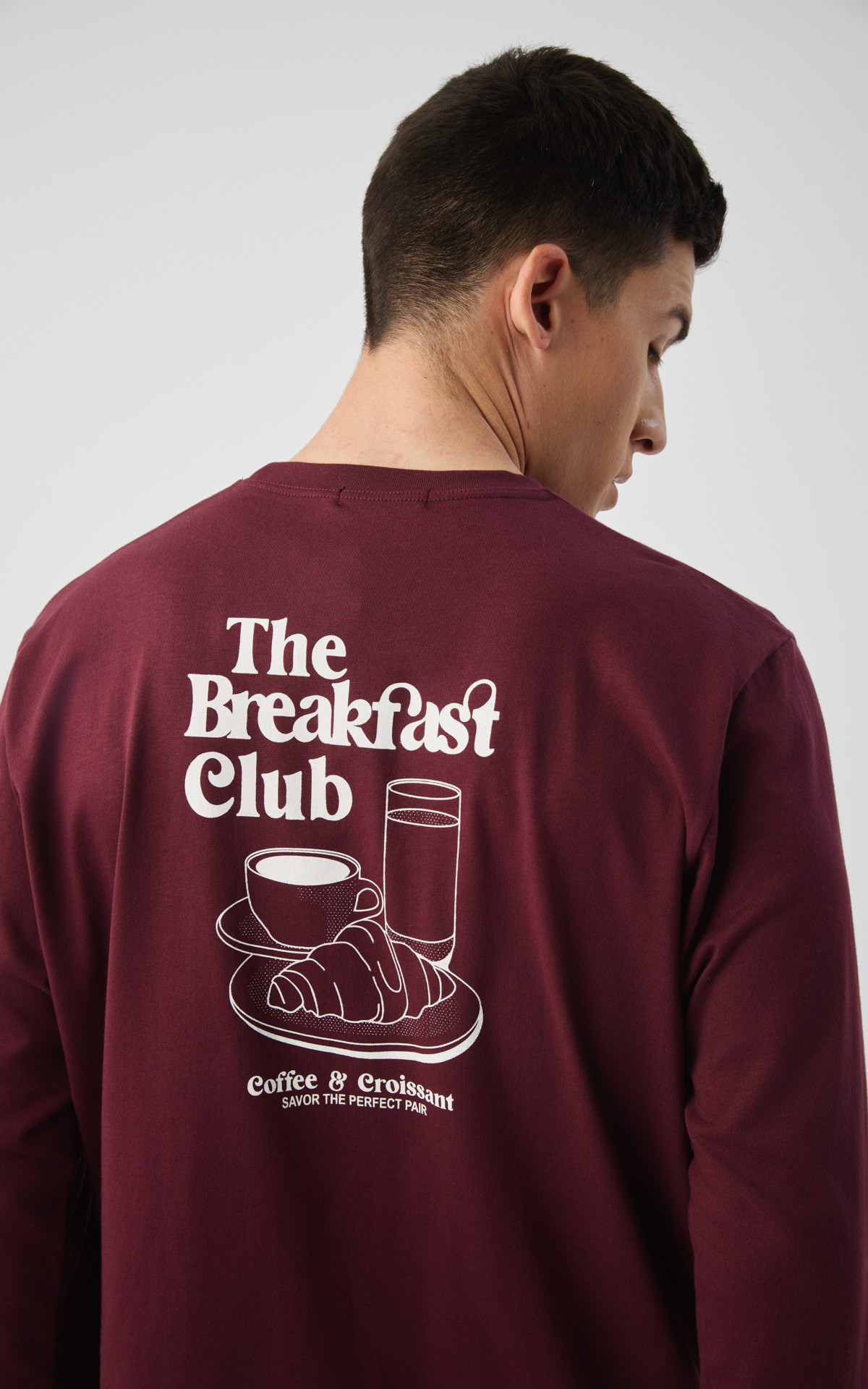 Ανδρική πιτζάμα Minerva Breakfast Club πίσω σχέδιο