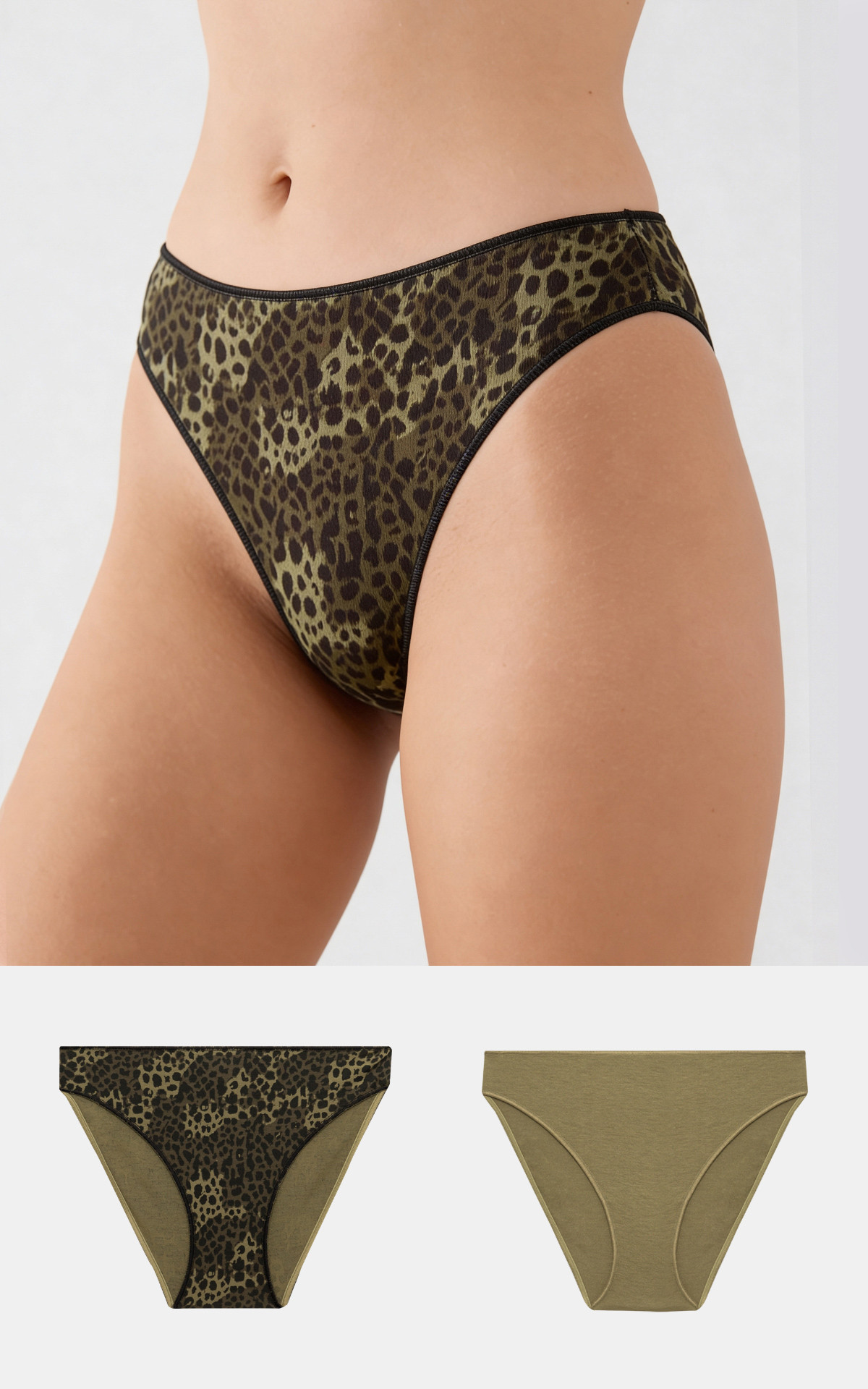 Fimelle Brazil σλιπ 81322-986 animal print χακί