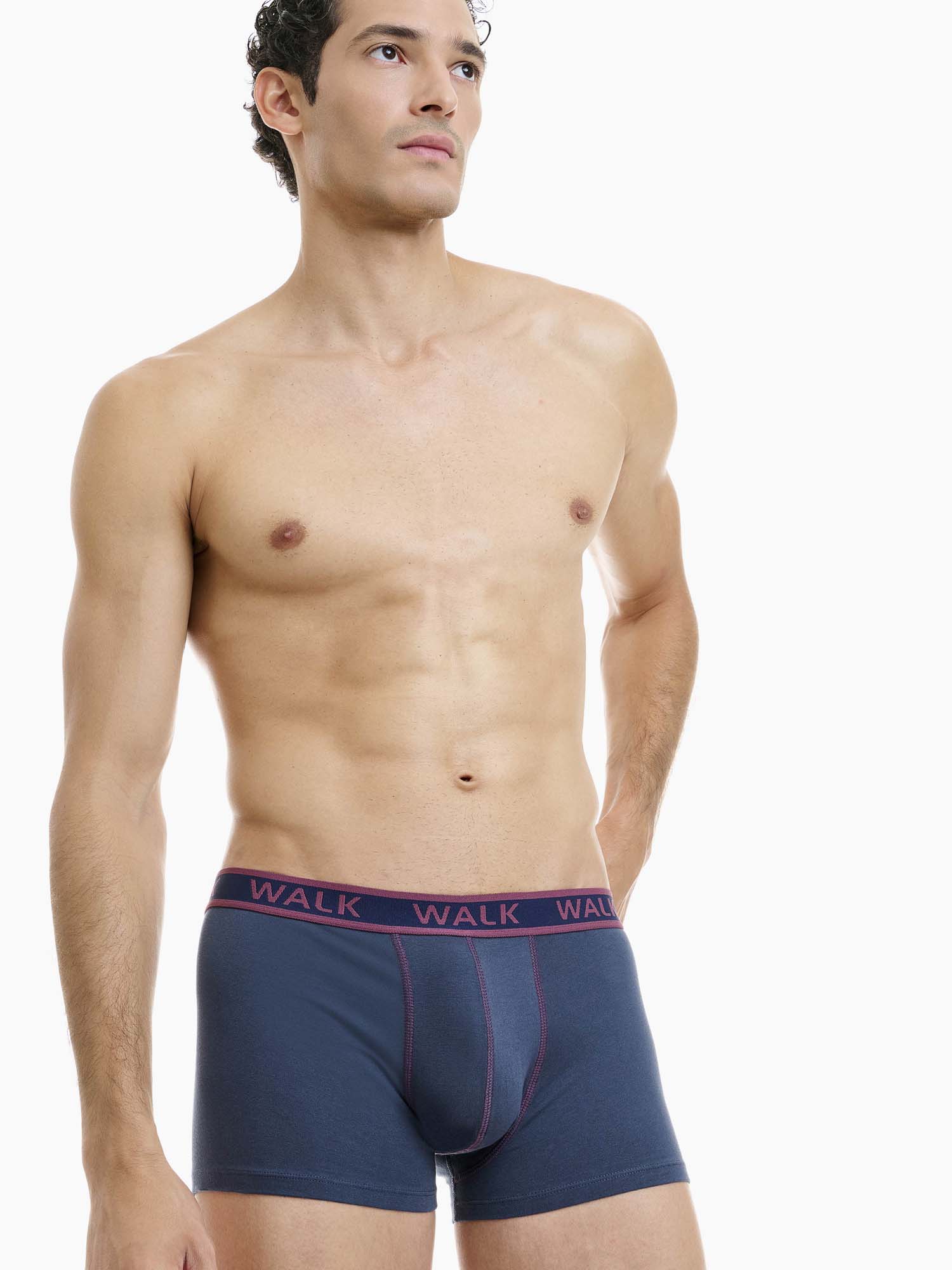 1. Walk W1756-0339 ανδρικό boxer μπλε λεπτομέρεια