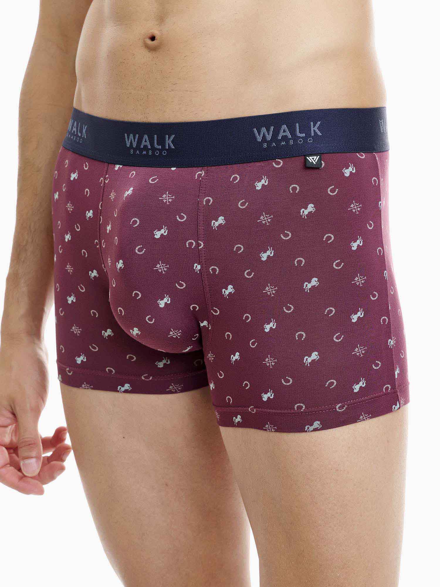 Walk W1770-83 ανδρικό boxer bamboo με σχέδιο