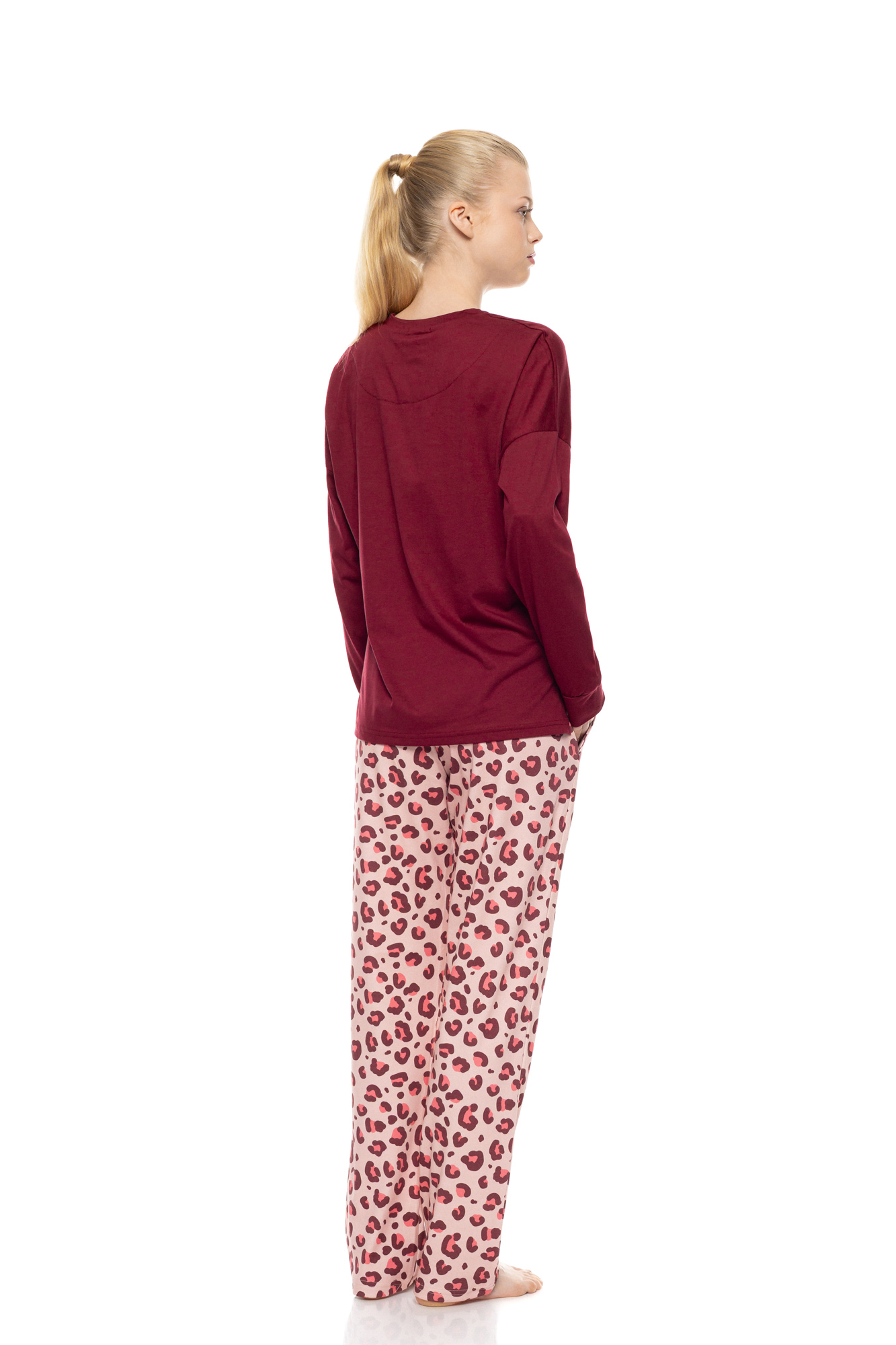 Γυναικεία πιτζάμα Pink Label W1969 Rose πίσω όψη