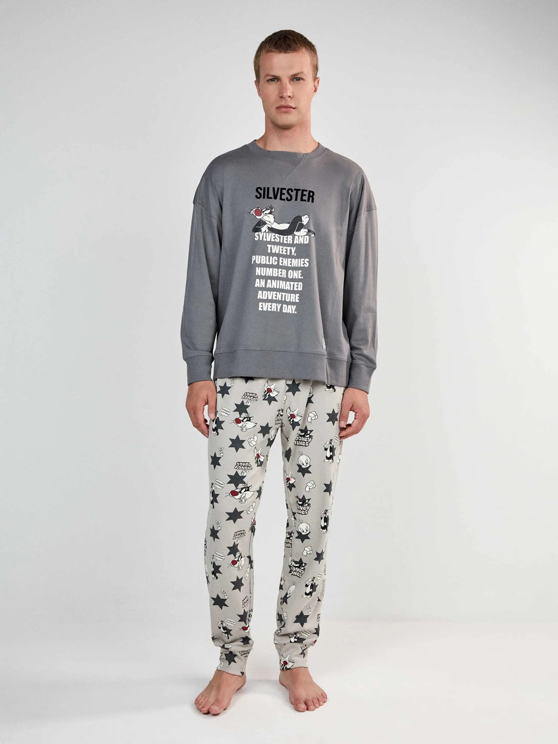 Ανδρική πιτζάμα Sylvester Gisela 2/20476S Grey