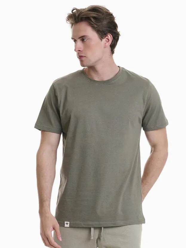 Ανδρικό T-Shirt Walk W5200-10 χακί