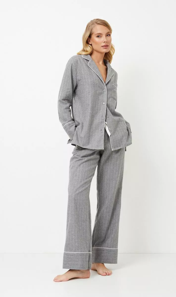 Aruelle Harriet Pajama Long γυναικεία πιτζάμα με πουκάμισο και μακρύ παντελόνι