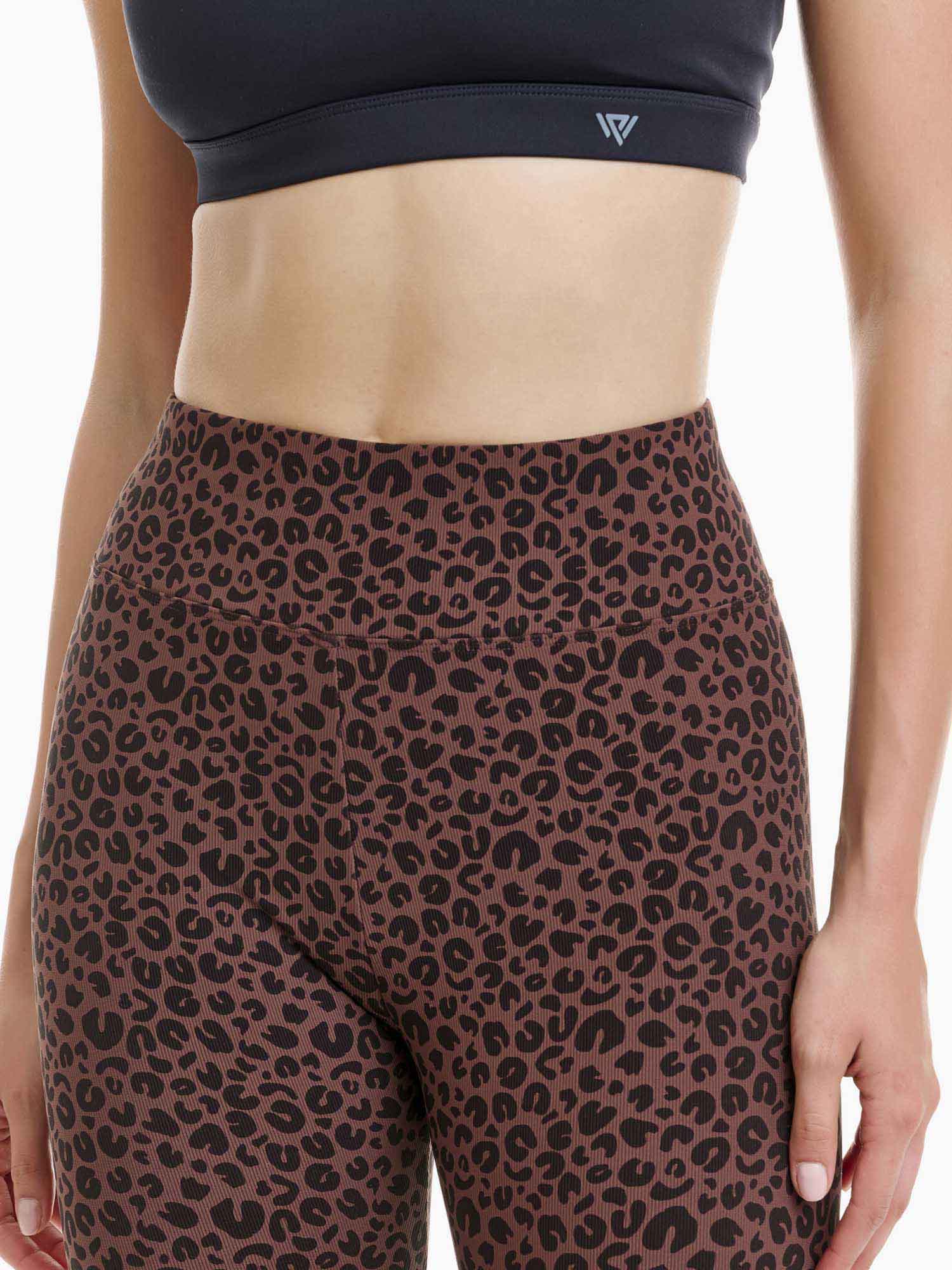 Walk W921-7 seamless rib κολάν leopard λεπτομέρεια
